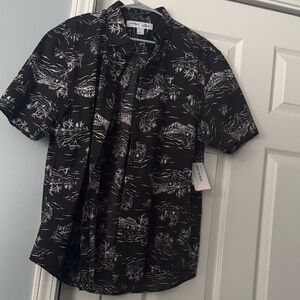 Old Navy Black and White Casual Shirt with Tags NEW Size L